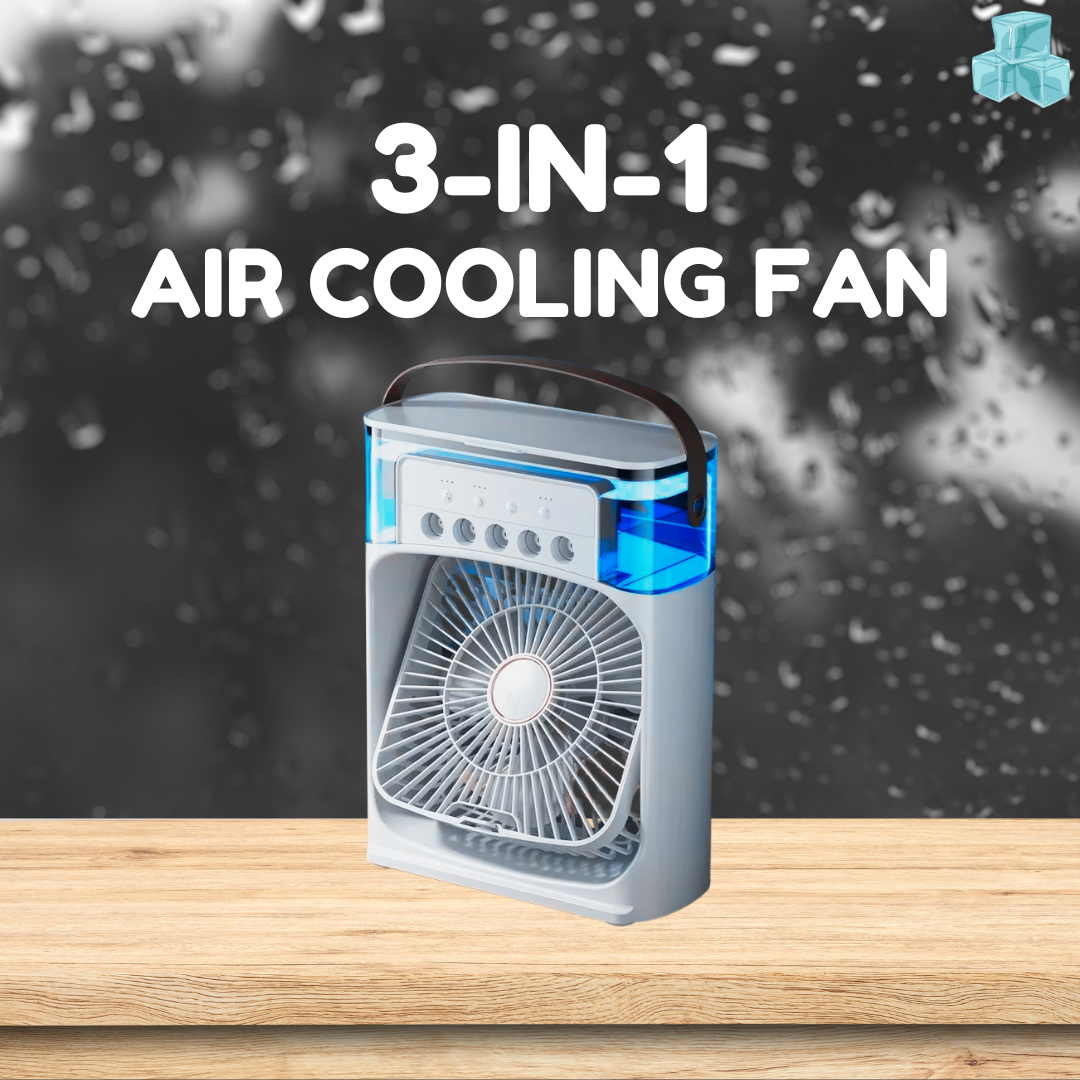 3-In-1 Portable Lightweight Air Cooling Fan