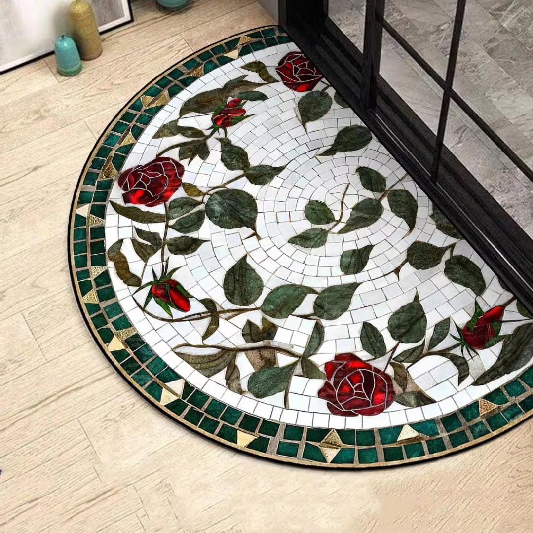 Mosaic Half-Moon Doorway Mats