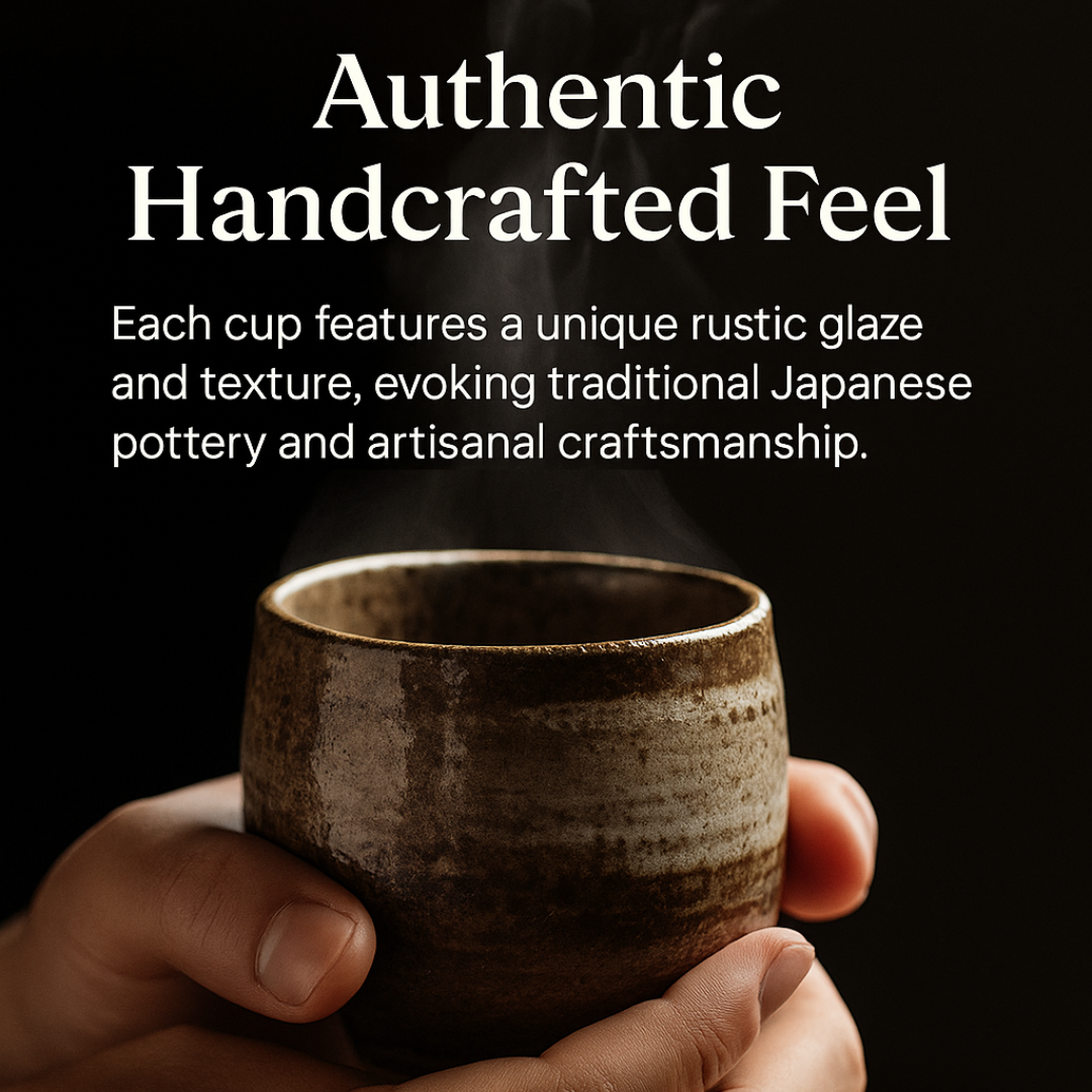 Rustic Japanese Ceramic Tea Cups