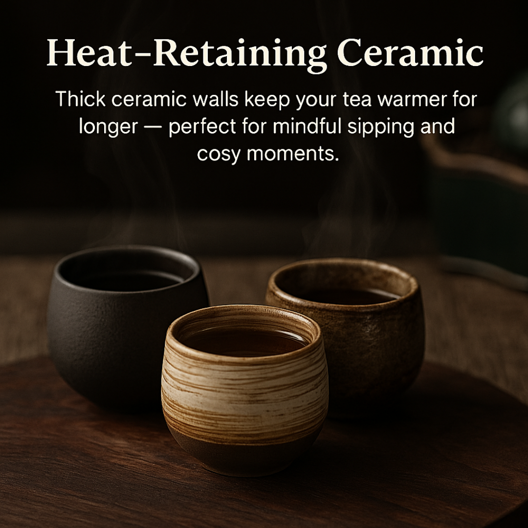 Rustic Japanese Ceramic Tea Cups