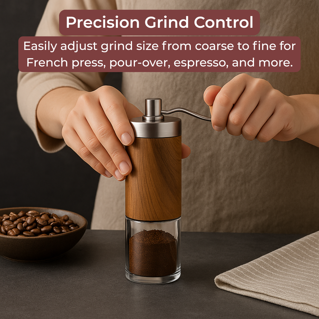 Manual Portable Wooden Coffee Grinder