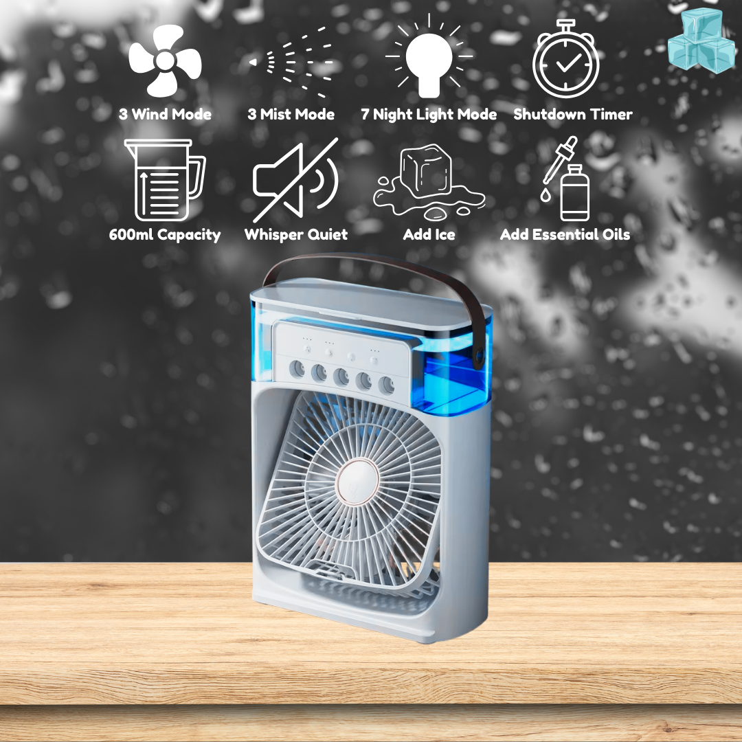 3-In-1 Portable Lightweight Air Cooling Fan