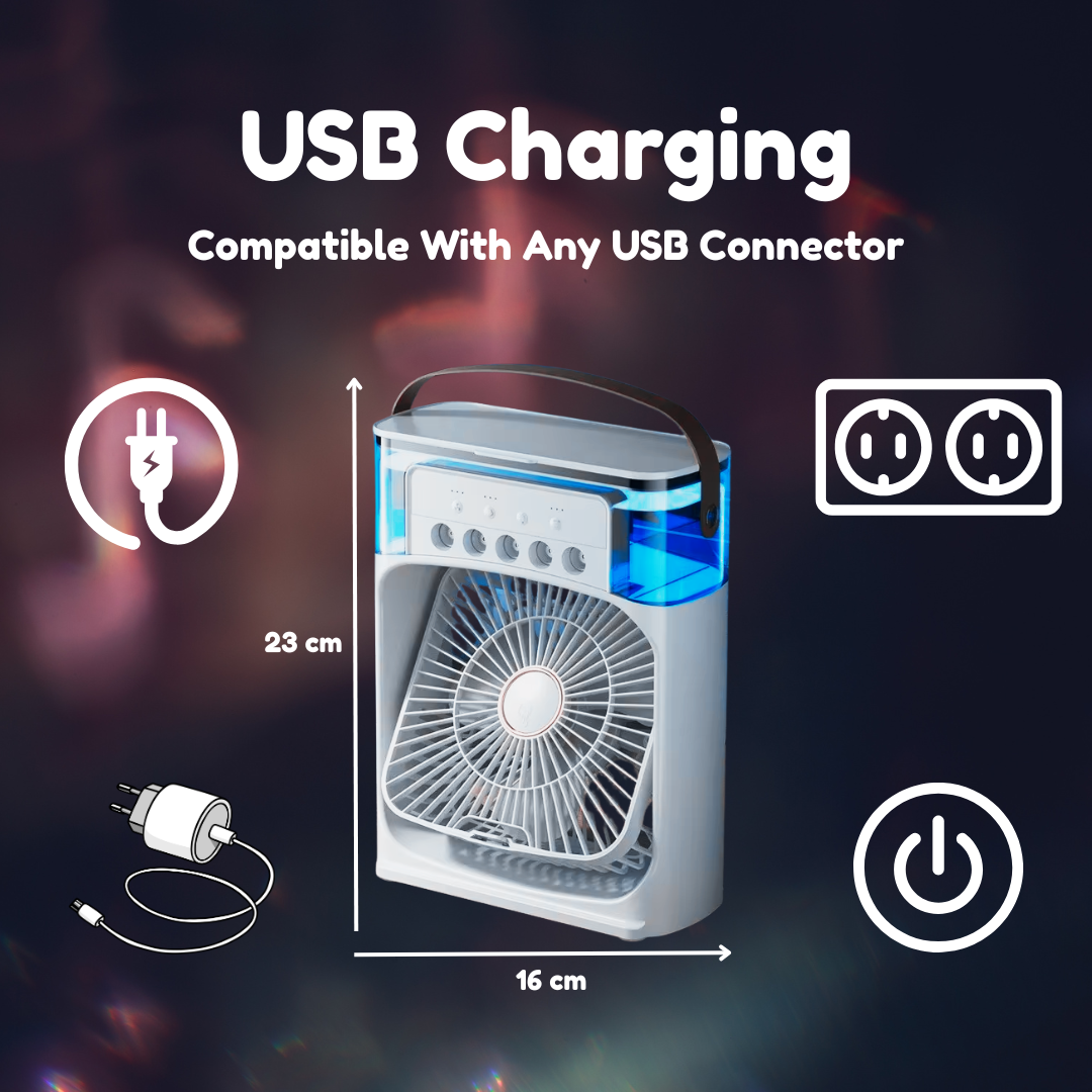 3-In-1 Portable Lightweight Air Cooling Fan