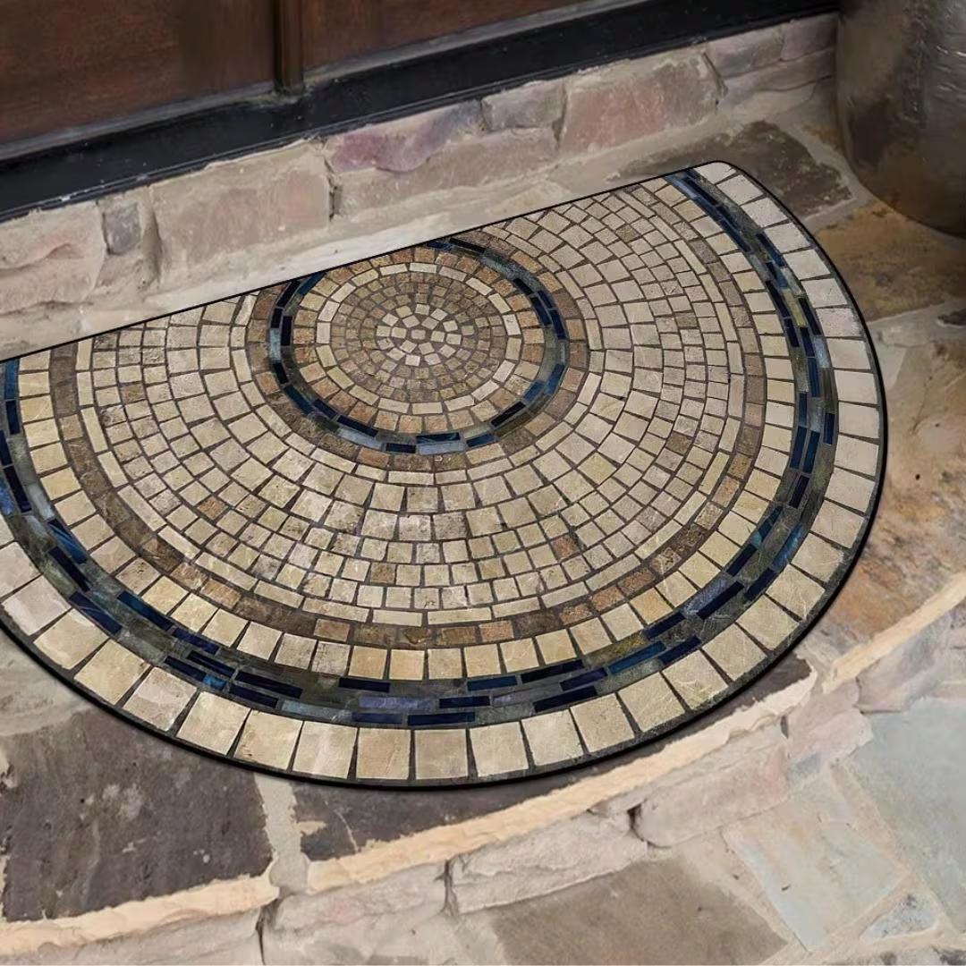 Mosaic Half-Moon Doorway Mats