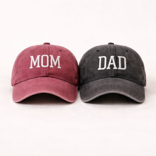 MOM & DAD Vintage Cotton Baseball Caps