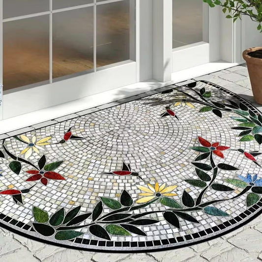 Mosaic Half-Moon Doorway Mats