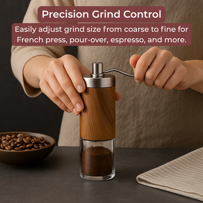 Manual Portable Wooden Coffee Grinder