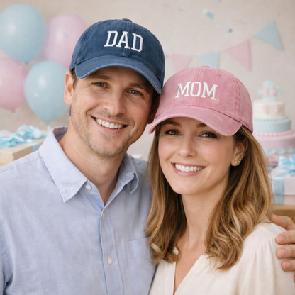 MOM & DAD Vintage Cotton Baseball Caps