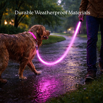 USB Rechargeable LED Light-Up Dog Leash