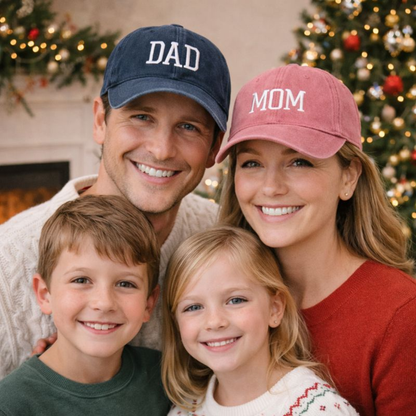 MOM & DAD Vintage Cotton Baseball Caps