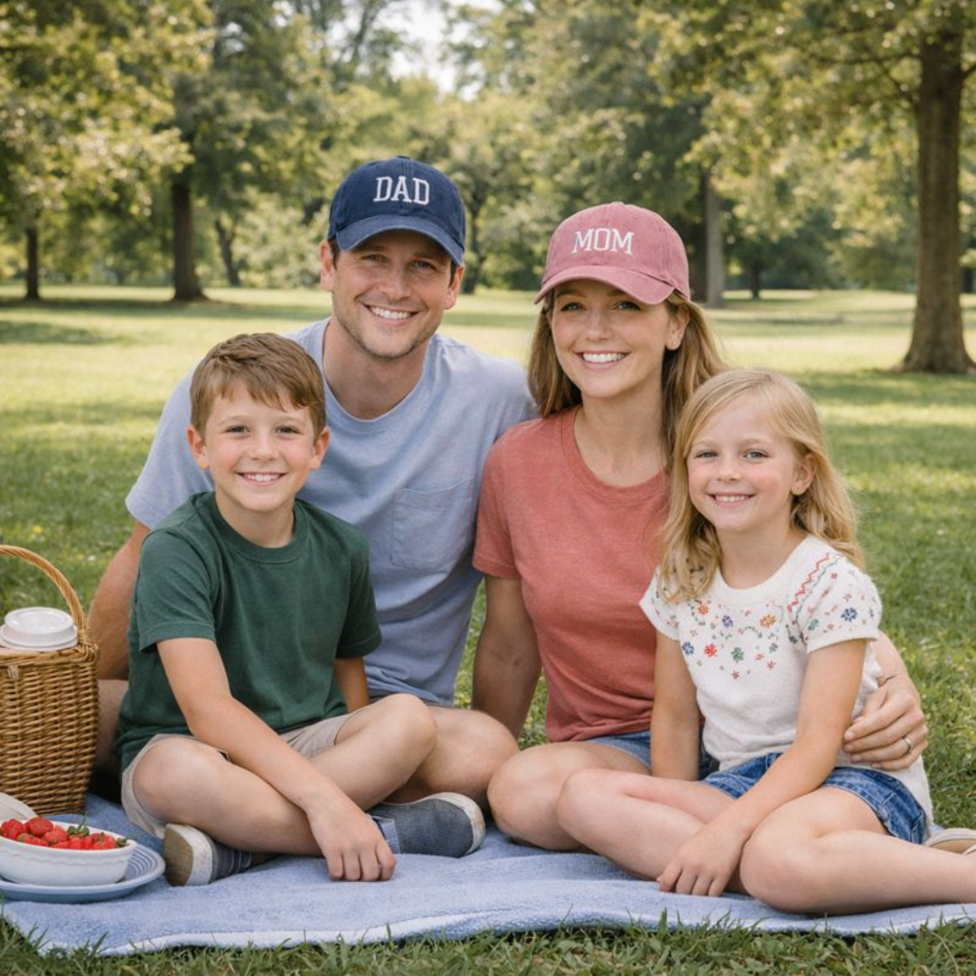 MOM & DAD Vintage Cotton Baseball Caps